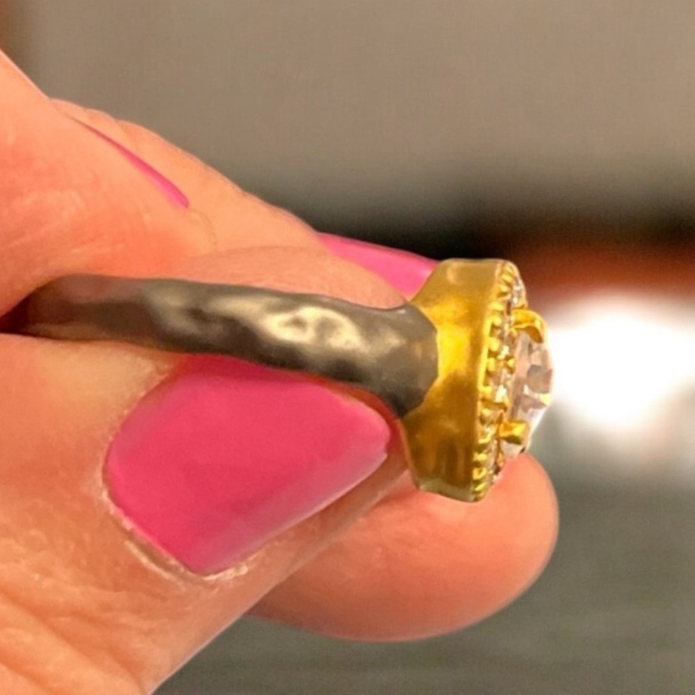 Beautiful Women’s Gold Gunmetal CZ Ring